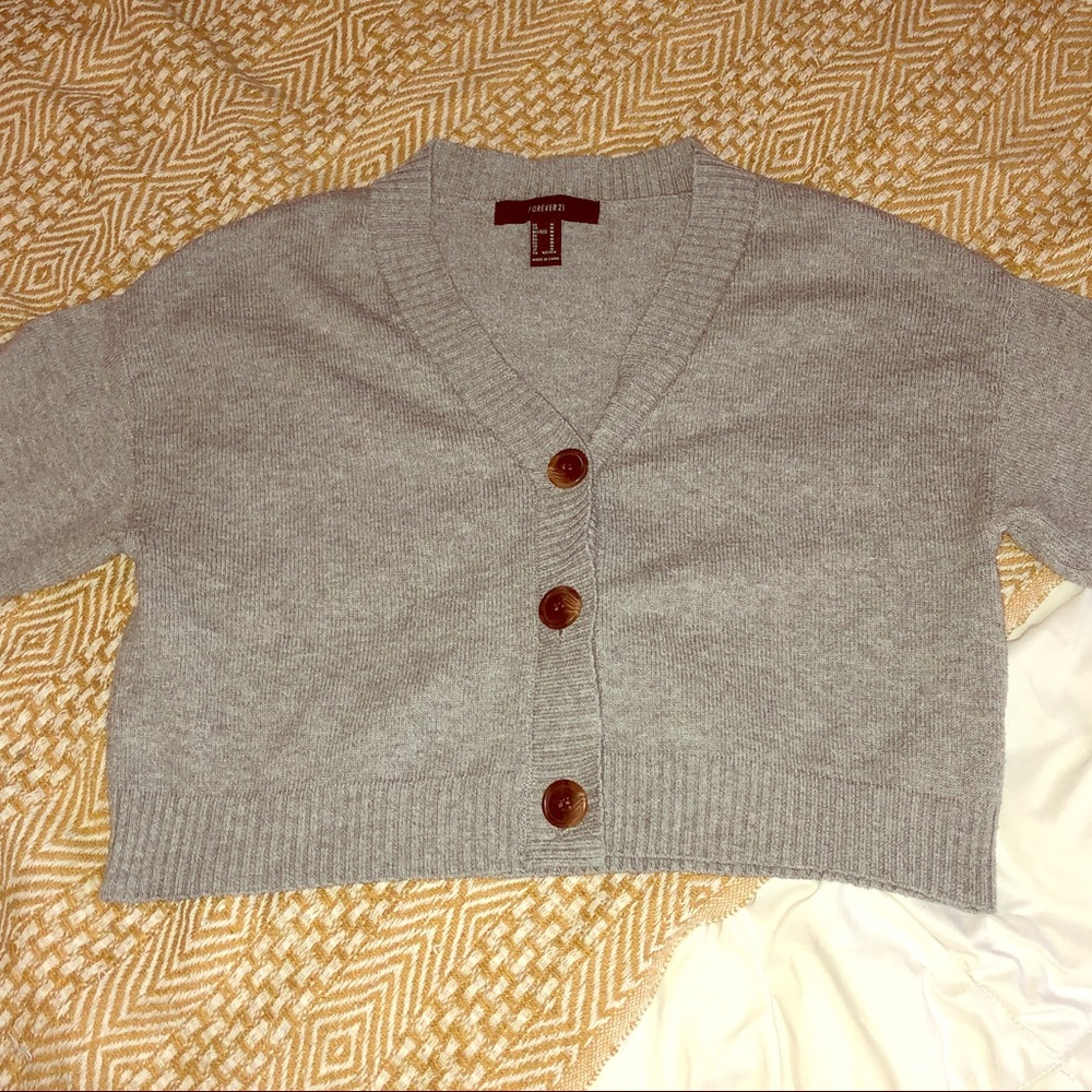 Forever21 Cropped grey sweater